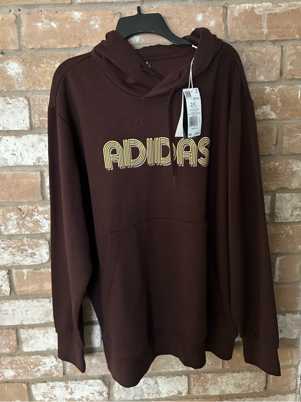adidas Maroon Pullover Hoodie. Mens XXL. New with tags.